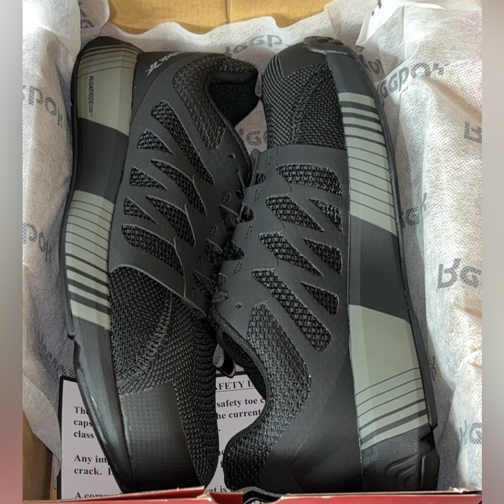 Reebok Mens Fusion Flexweave Composite Toe Athletic Work Shoe Black/Grey